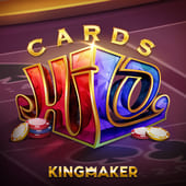 Cards Hi Lo icon with higher and lower arrows
