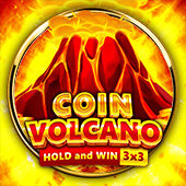 Coin Vilcano Hold and Win icon with erupting coins
