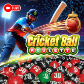 Cricket Ball Roulette icon with a spinning wheel
