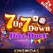 Dice Duet icon with two rolled dice
