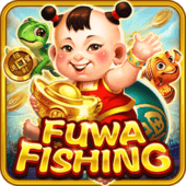 Fuwa Fishing icon with a cheerful mascot angler