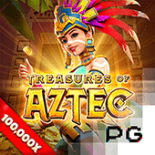 Treasures of Aztec icon with relics and gold